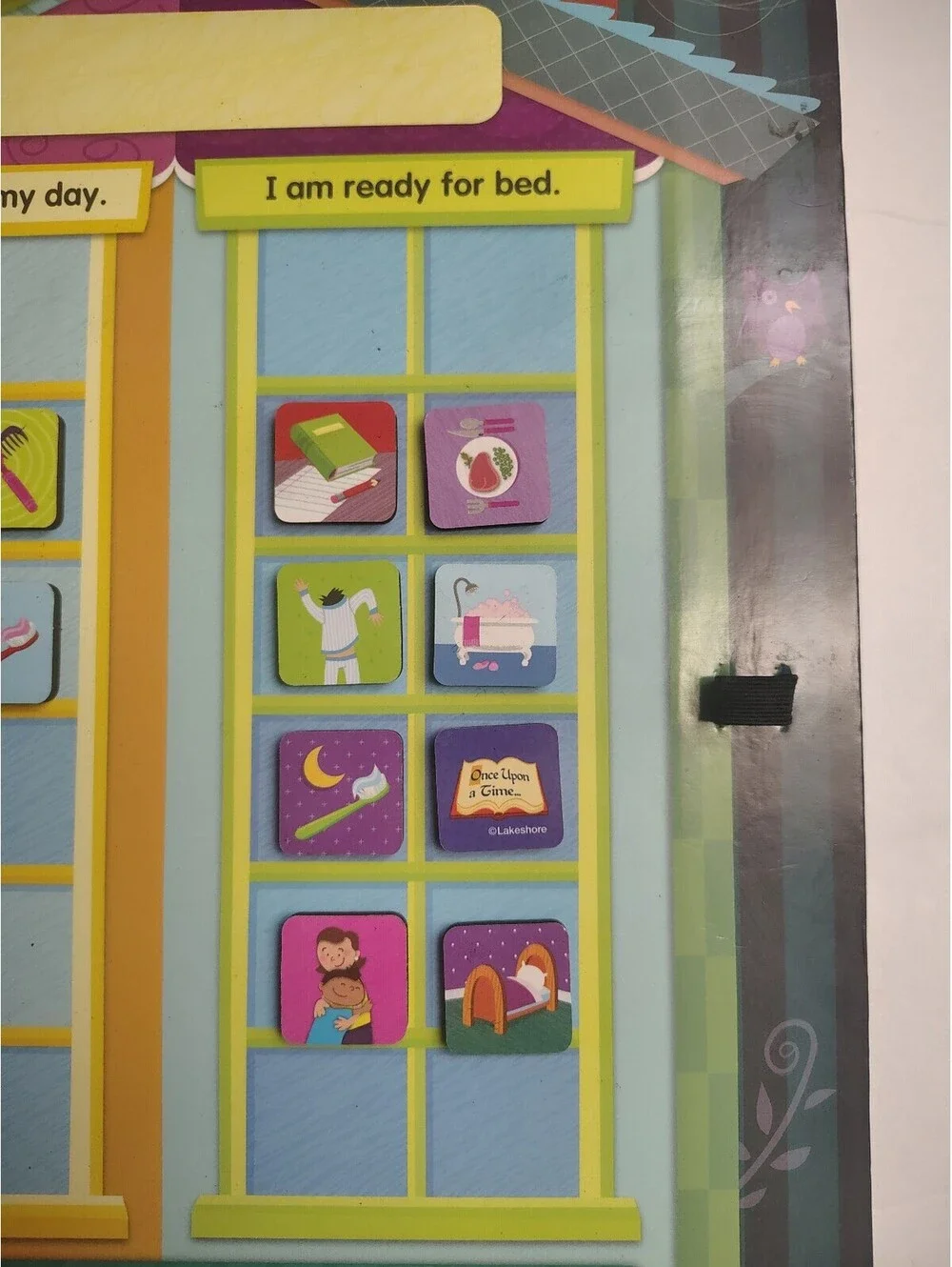 Lakeshore Magnetic Whiteboard Routine Chart with Removable Icon Tiles
